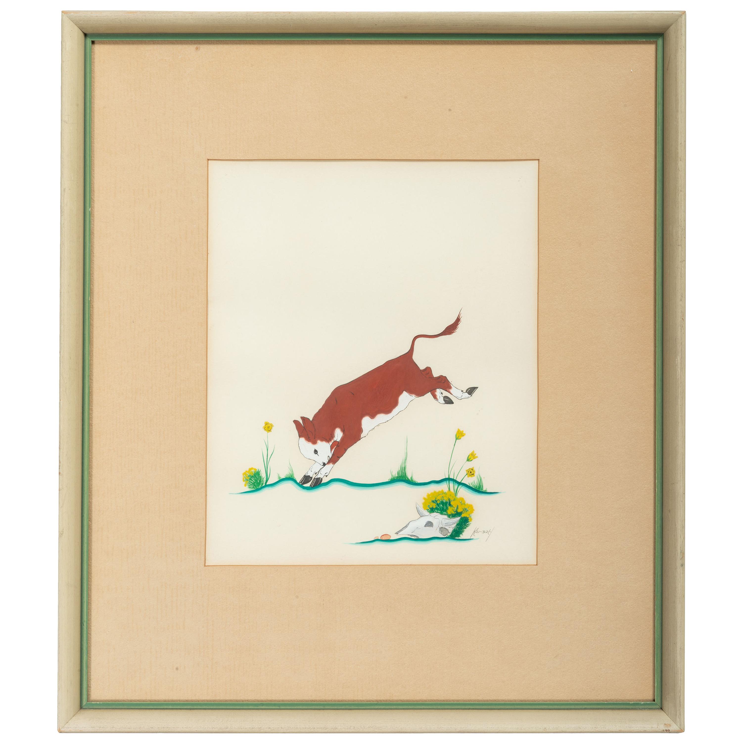 untitled, fawn and calf