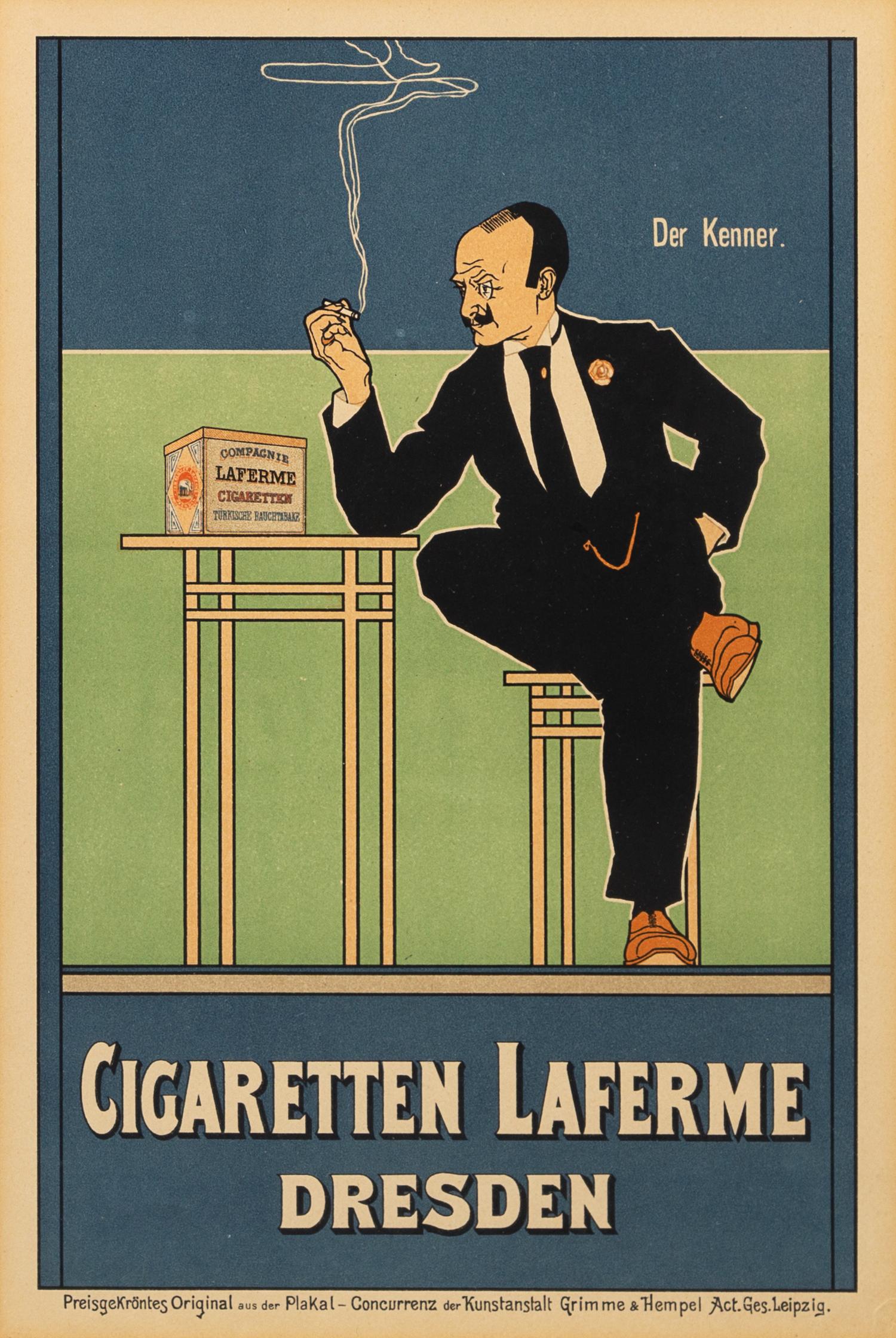 Fritz Rehm, (German, 1871-1928), Cigaretten Laferme, 1898