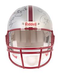A Super Bowl XLVI 2008 Multi Signed Helmet Including Peyton Manning, Joe Montana and Junior Seau (Beckett Authentication Services BAS Certified),