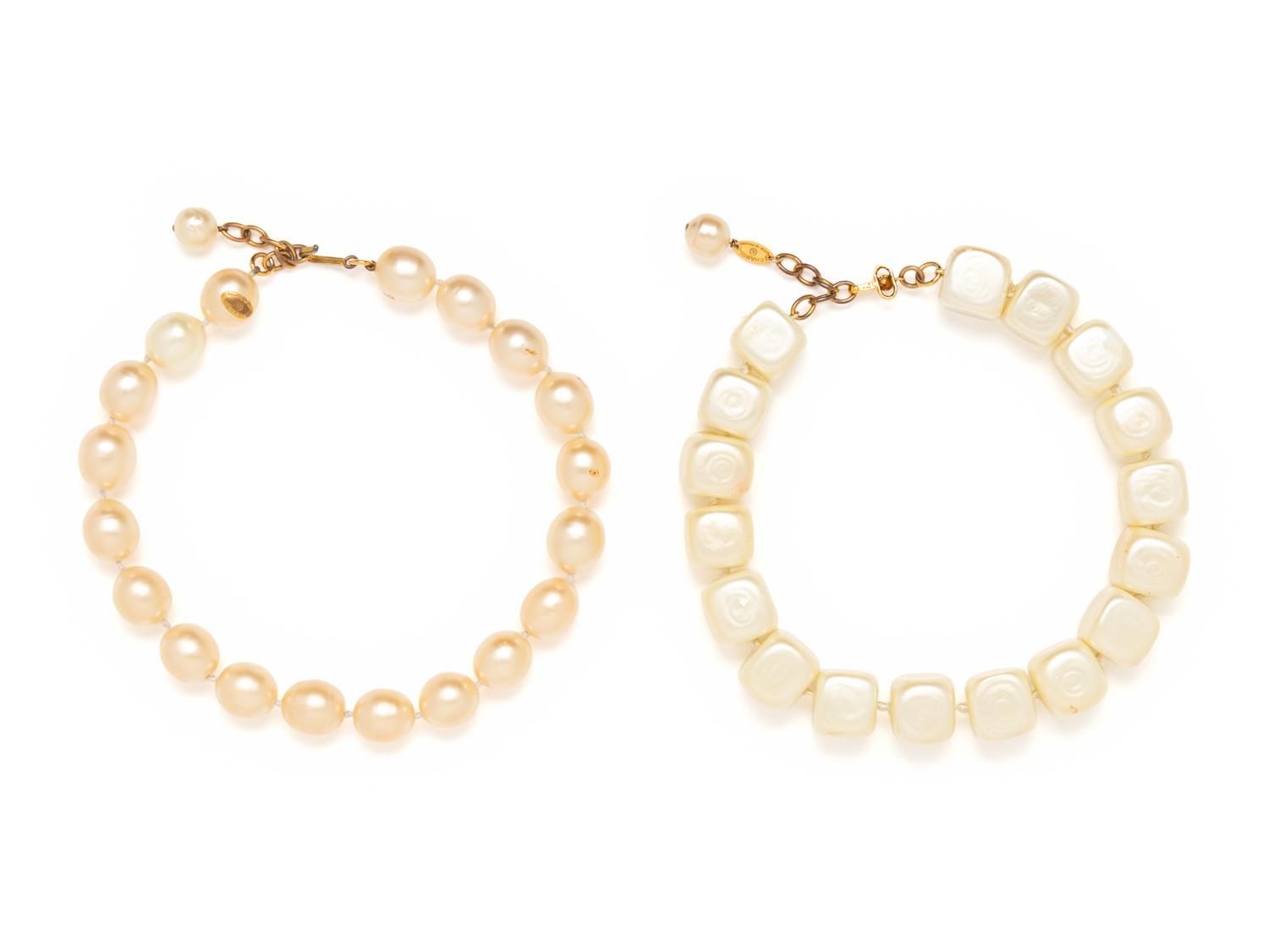 Chanel, Two Imitation Pearl Necklaces