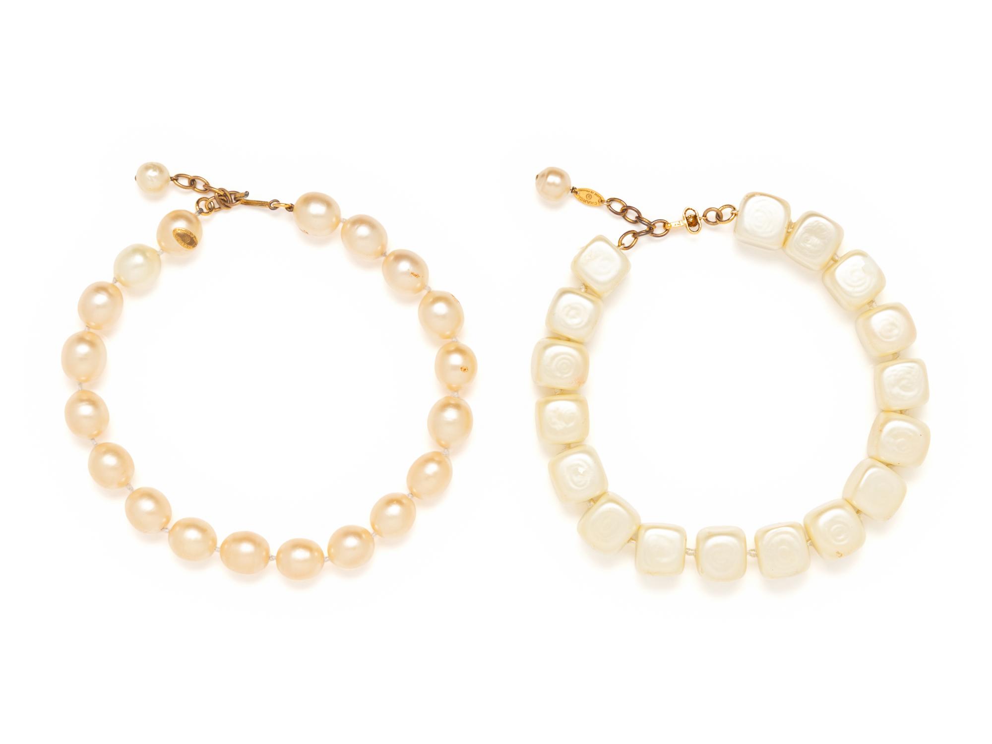 Chanel, Two Imitation Pearl Necklaces