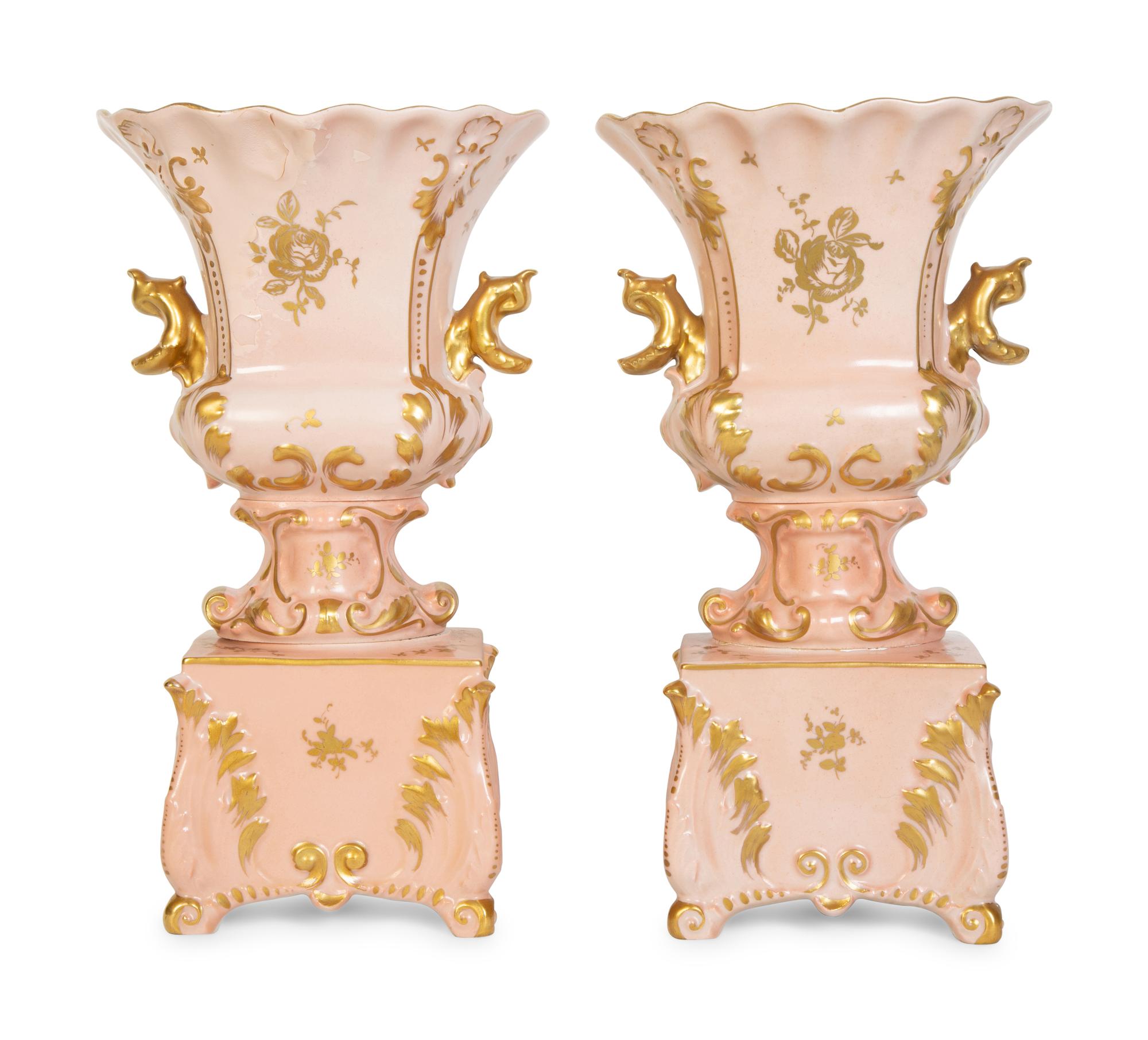 A Pair of Paris Porcelain Urns