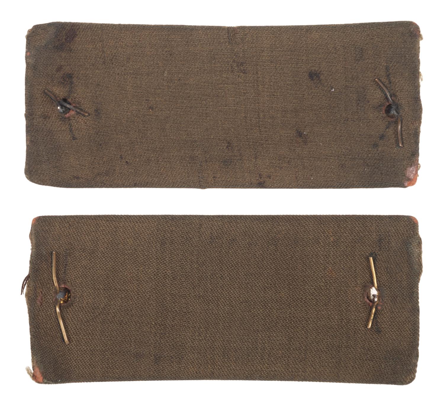 [CIVIL WAR]. First lieutenant's shoulder straps, possible sharpshooter or medical officer.