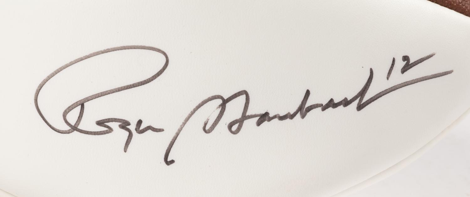 A Roger Staubach Signed Autograph Football (Beckett Authentication Services Certified),