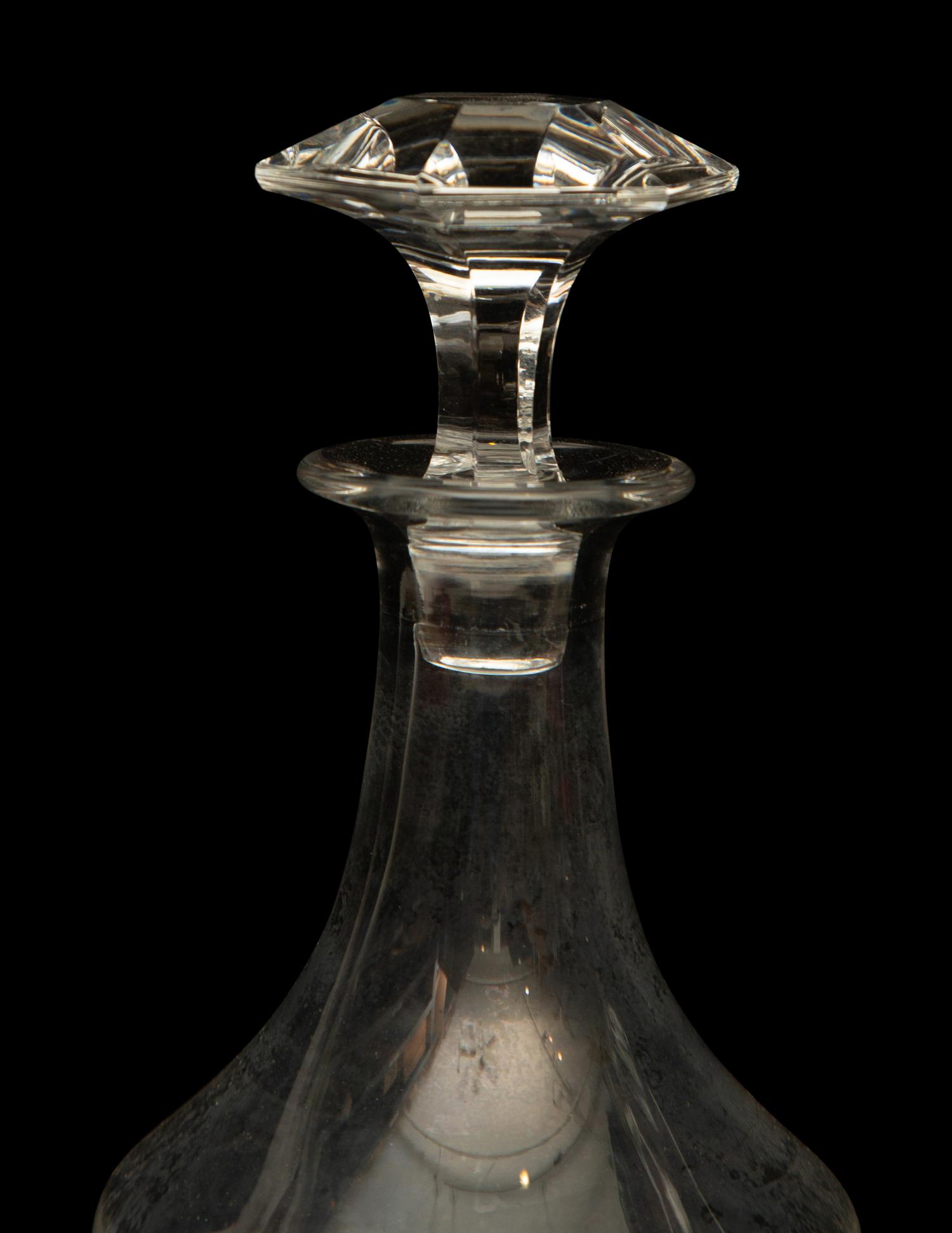 Twelve Bacarrat Degusstation Crystal Cognac Glasses and Two Perfection Whiskey Decanters — 20th Century
