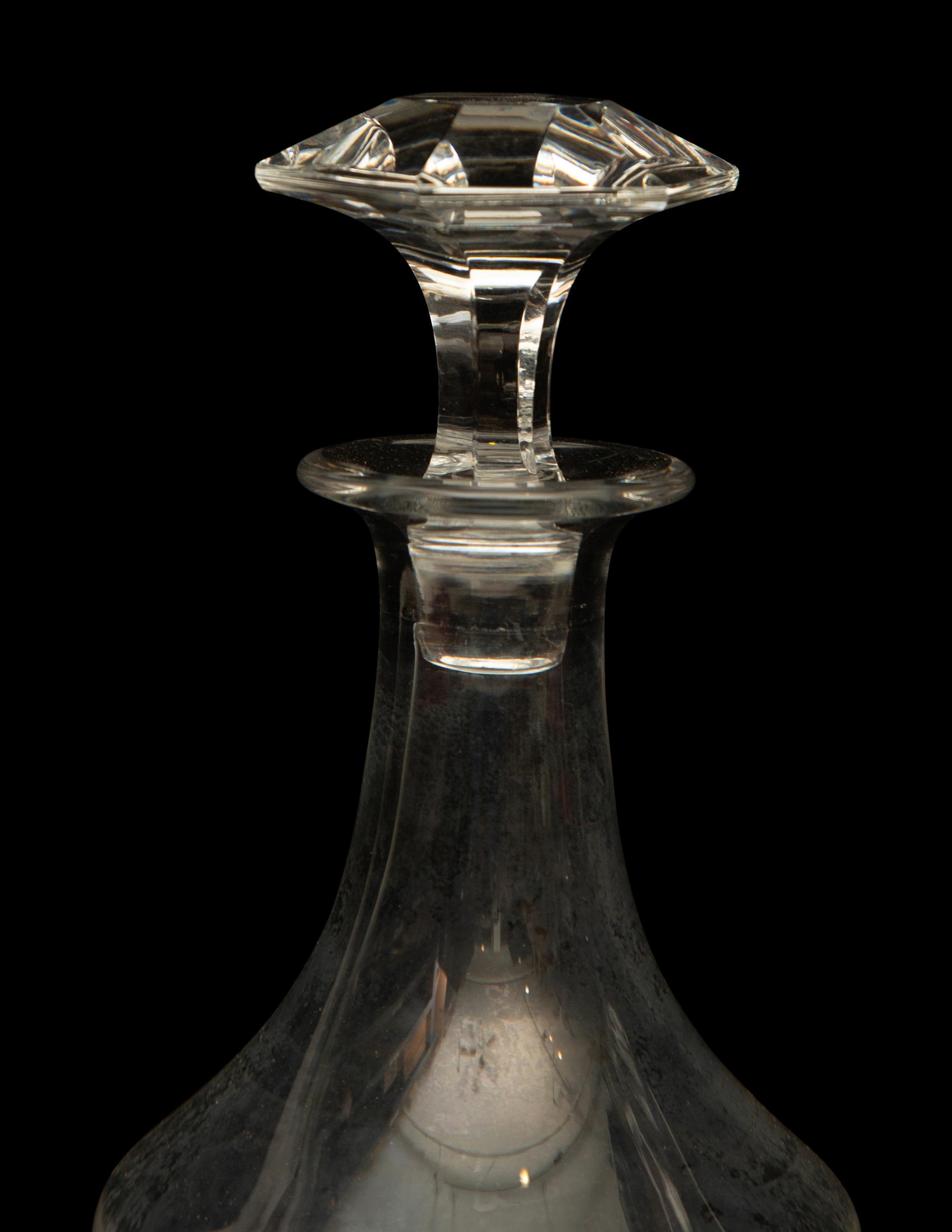 Twelve Bacarrat Degusstation Crystal Cognac Glasses and Two Perfection Whiskey Decanters — 20th Century