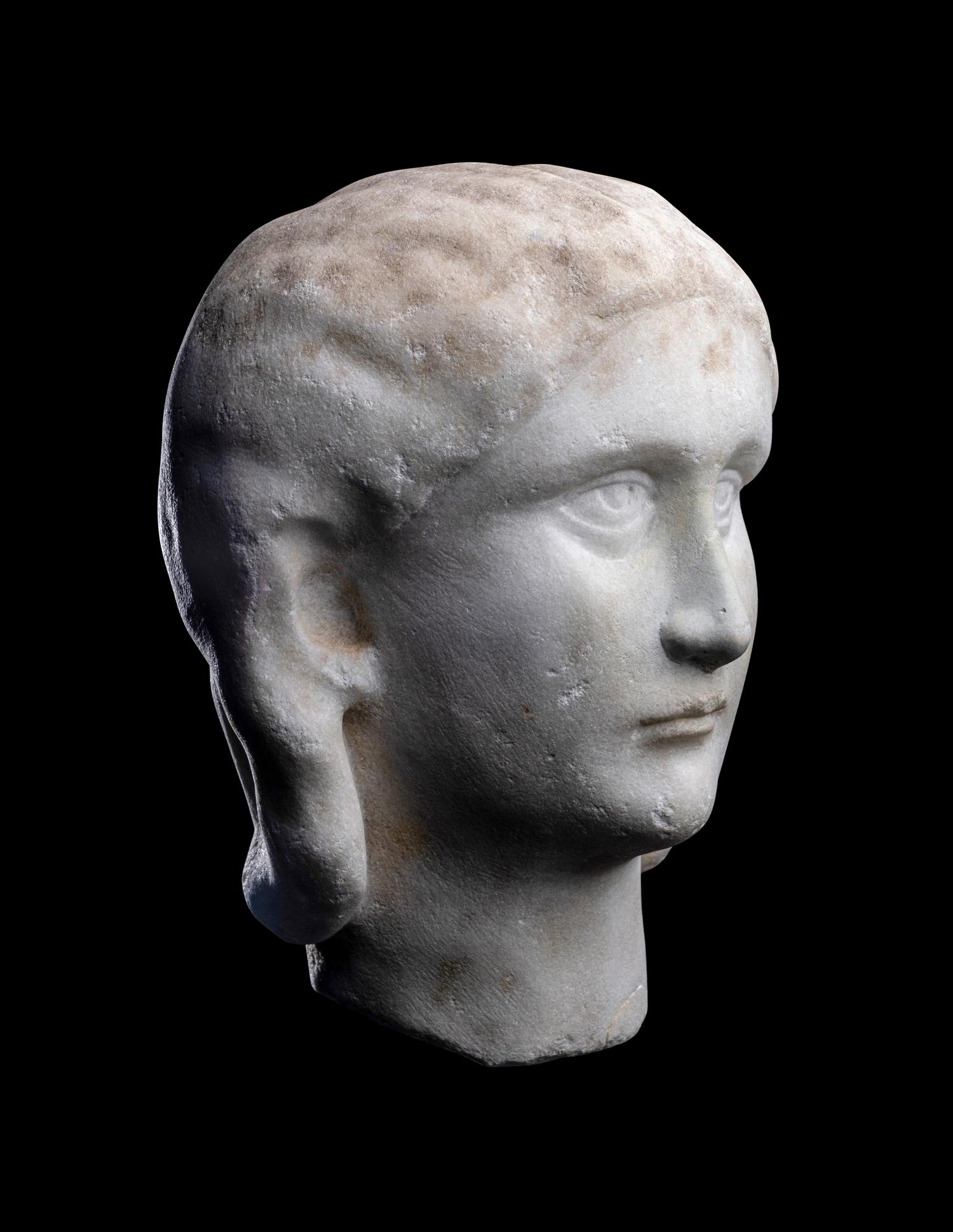 A Roman Marble Portrait Head of the Empress Sallustia Orbiana
