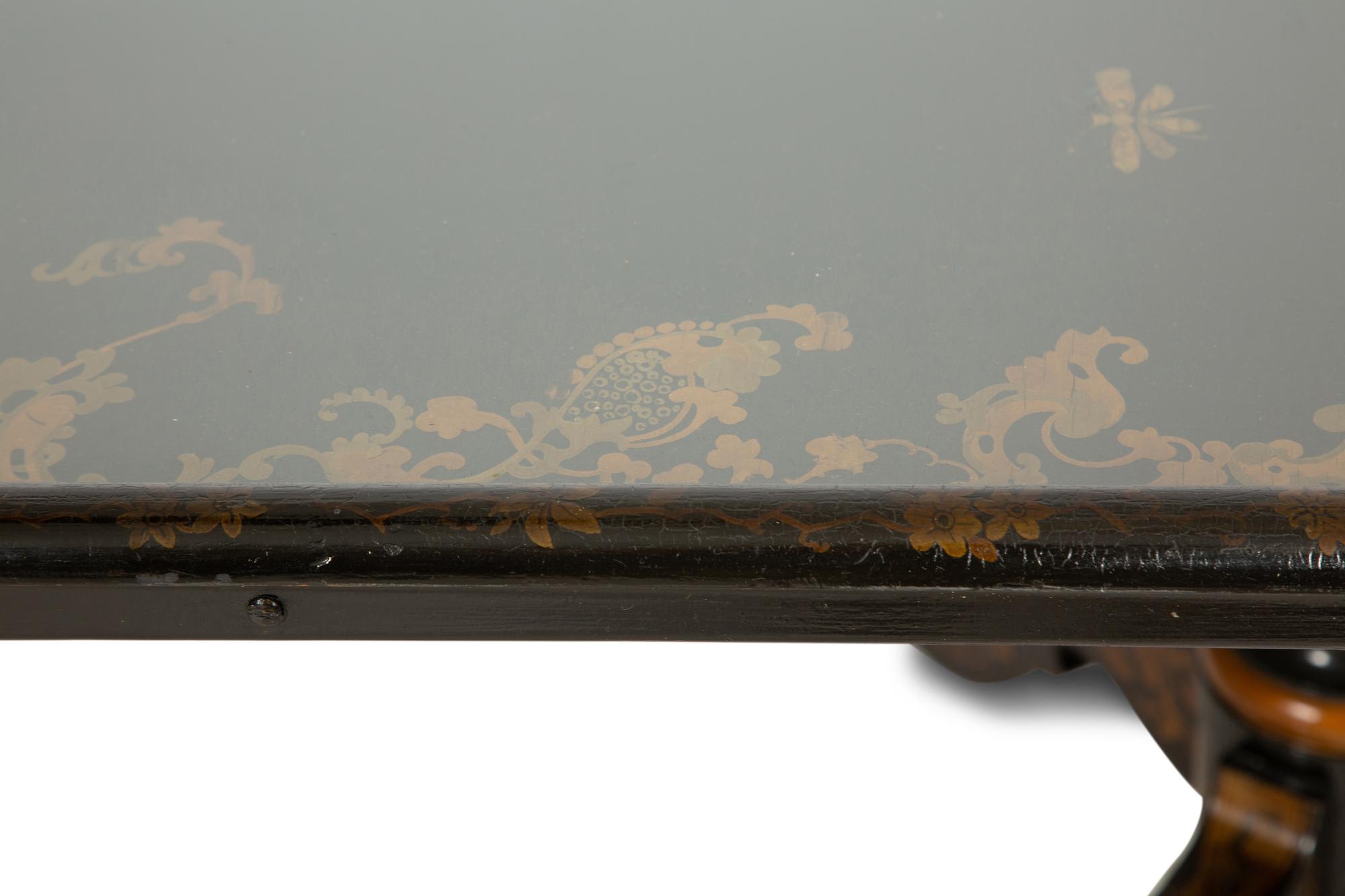 A Maison Jansen Painted and Parcel Gilt Lacquered Double Pedestal Dining Table