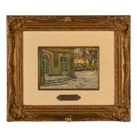 Henri Le Sidaner (French, 1862-1939) — Le Pavillon Français, Versailles sous la Neige , 1916
