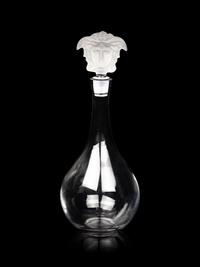 A Versace Medusa Lumiere Glass Decanter