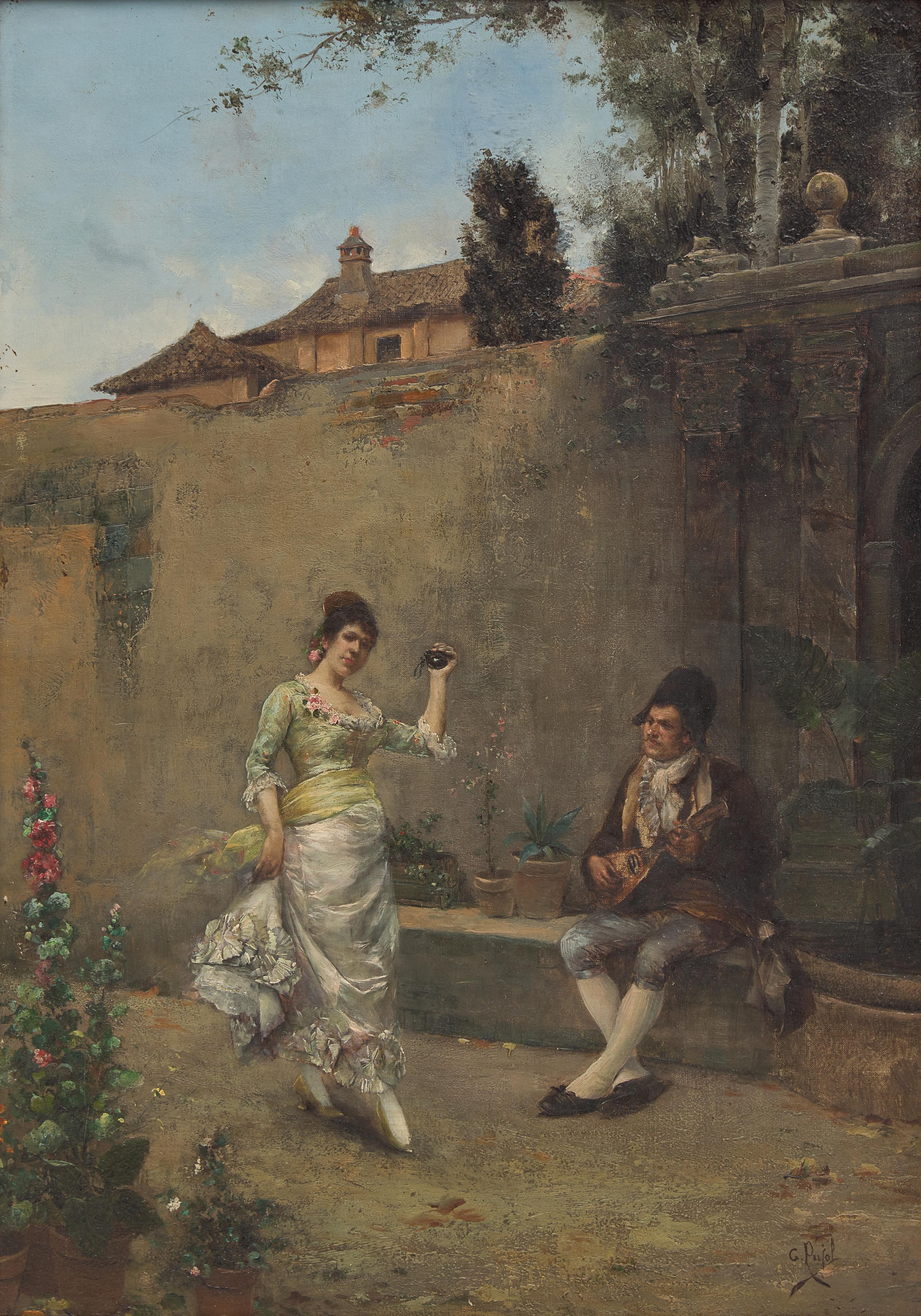 Clemente Pujol de Guastavino (Spanish, 1850-1905) — A Courting Couple
