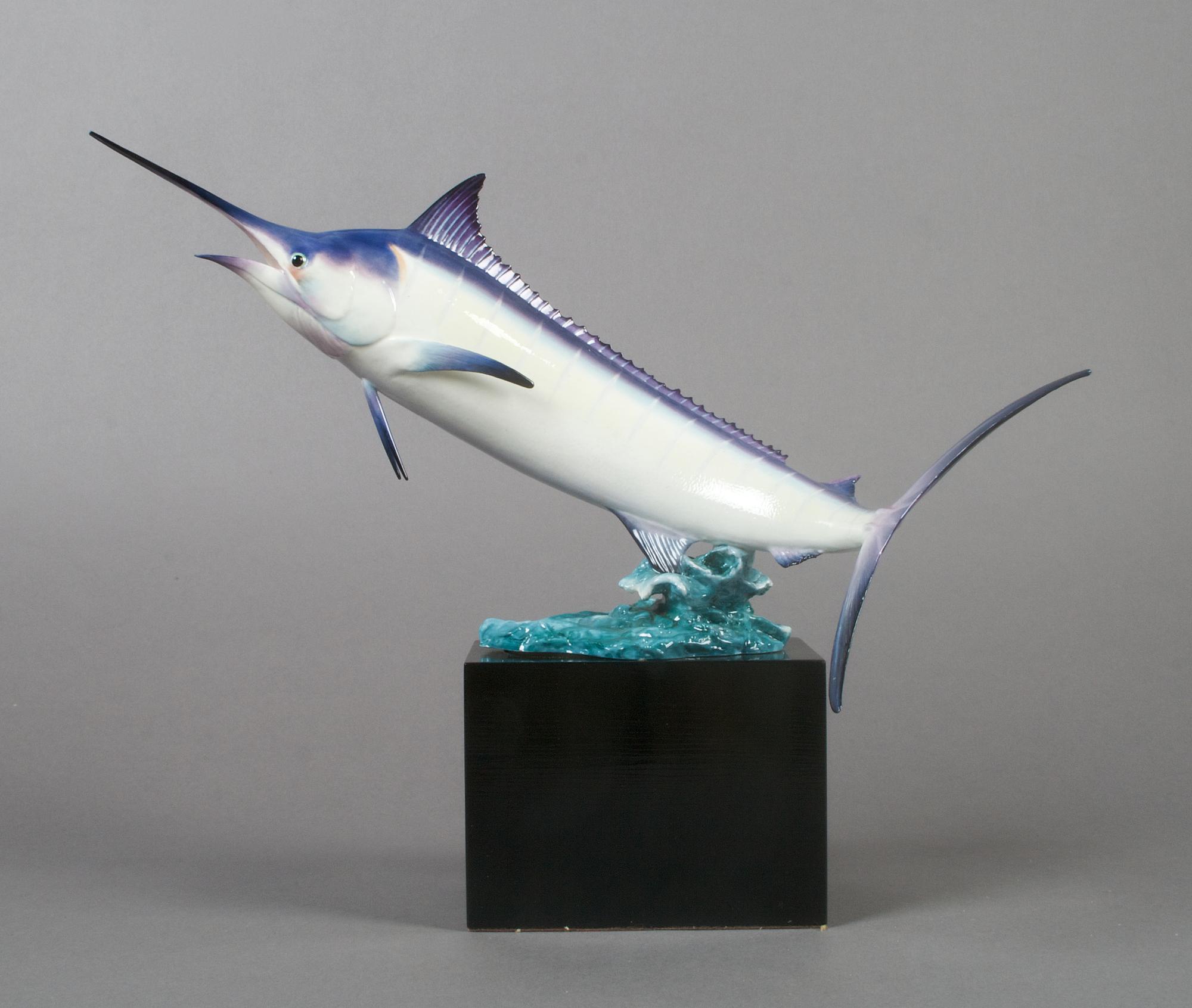A Royal Worcester Blue Marlin, Height 10 1/2 inches.