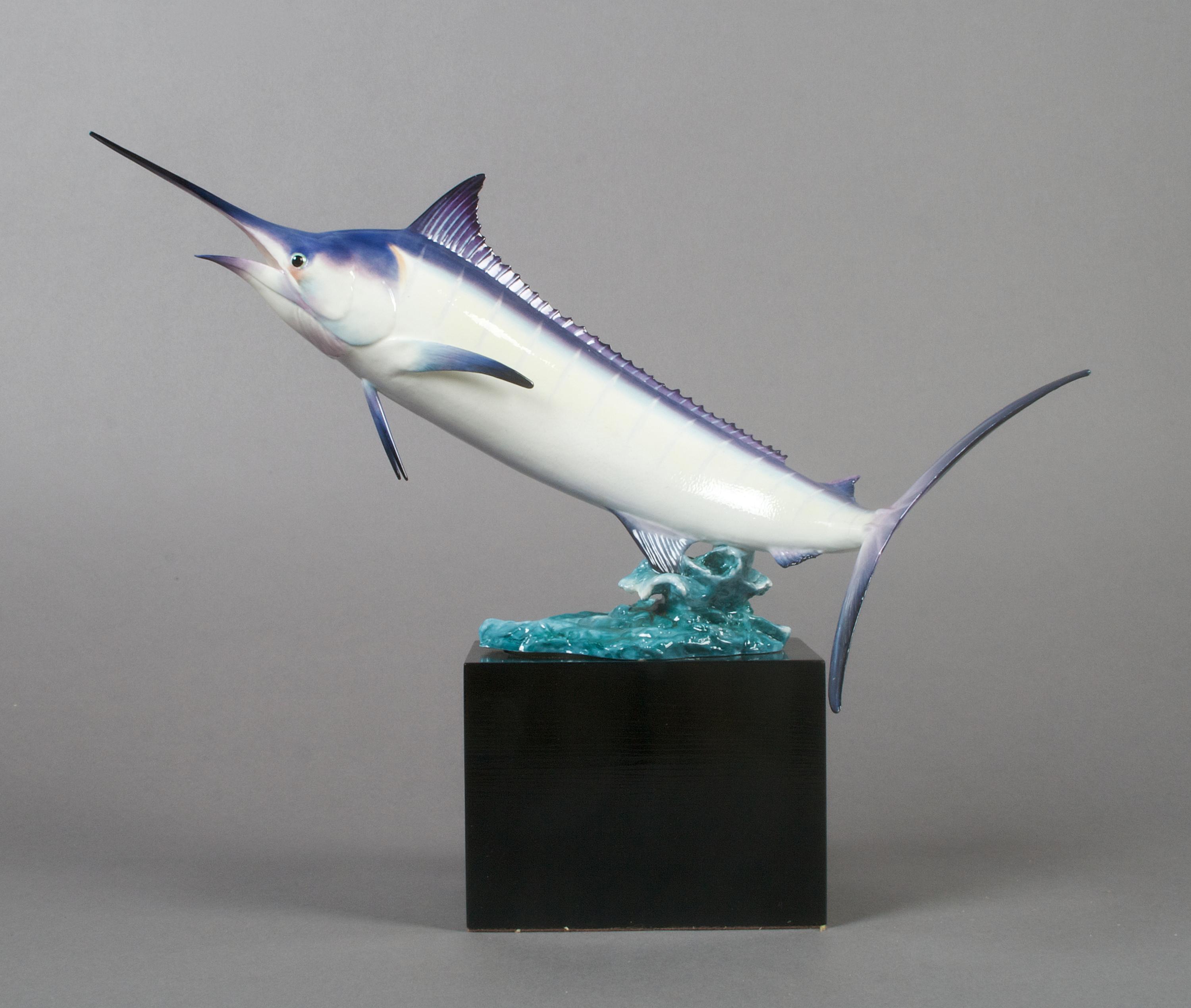 A Royal Worcester Blue Marlin, Height 10 1/2 inches.