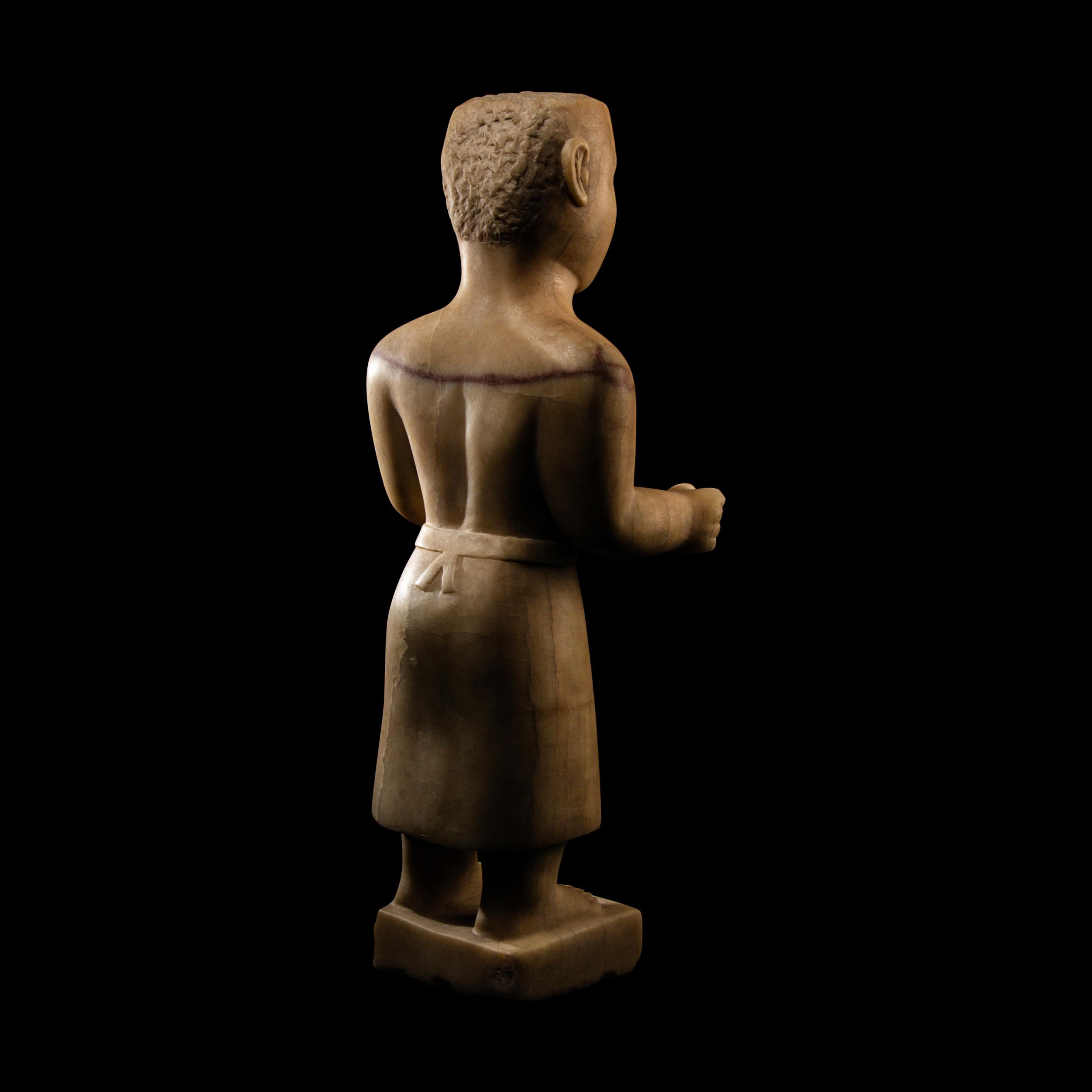 A South Arabian Alabaster Standing Male Figure