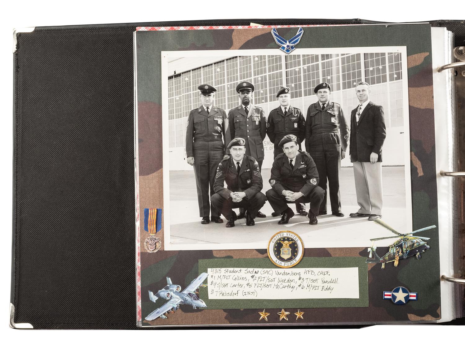 [MILITARIA - VERNACULAR]. Photograph album identified to the Carter family. Ca mid-to-late 20th century.