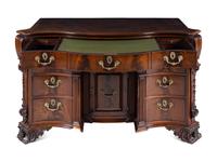 A George III Mahogany Knee-Hole Bureau