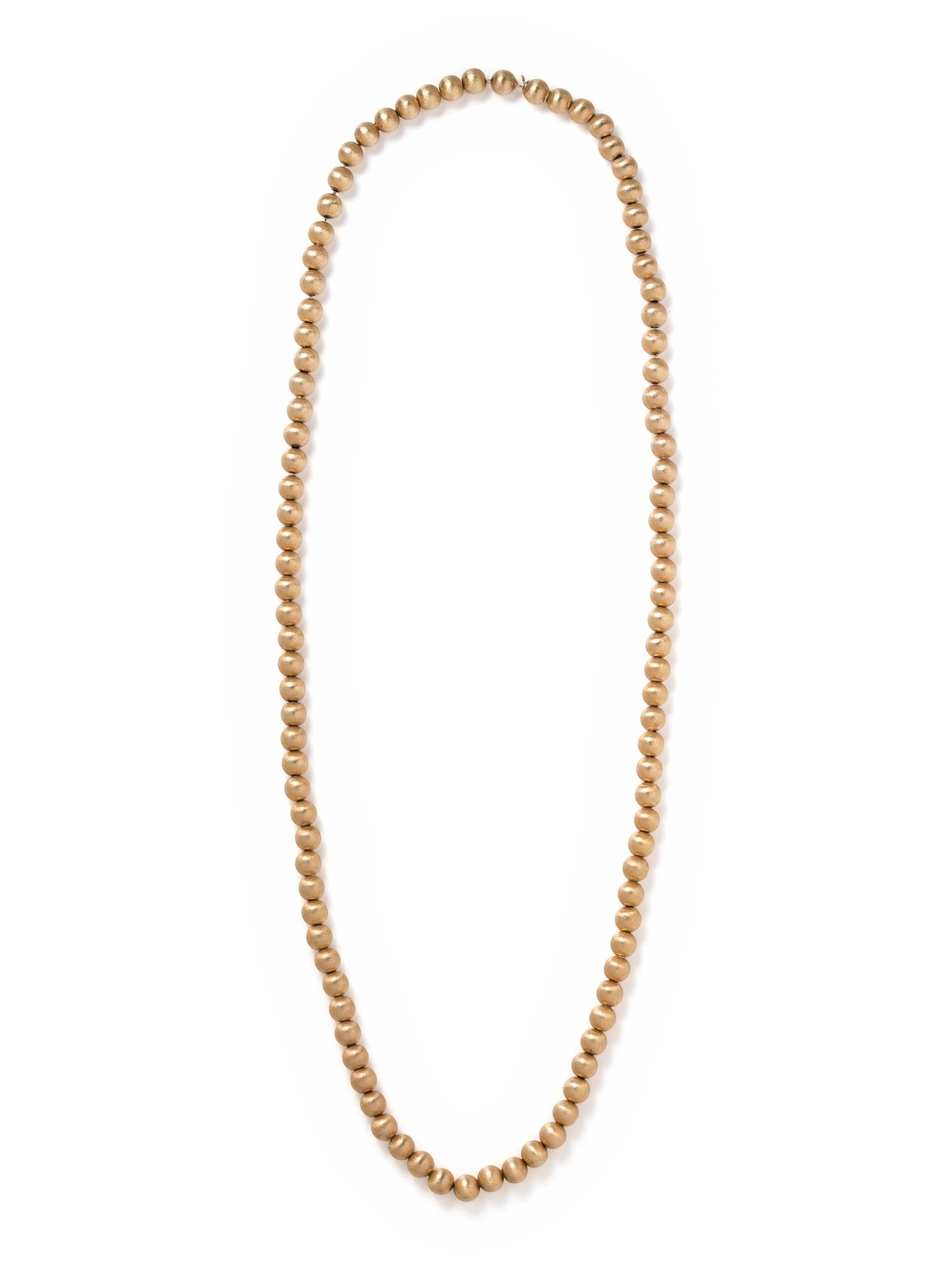 YELLOW GOLD BEAD NECKLACE