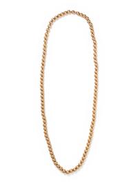 YELLOW GOLD BEAD NECKLACE