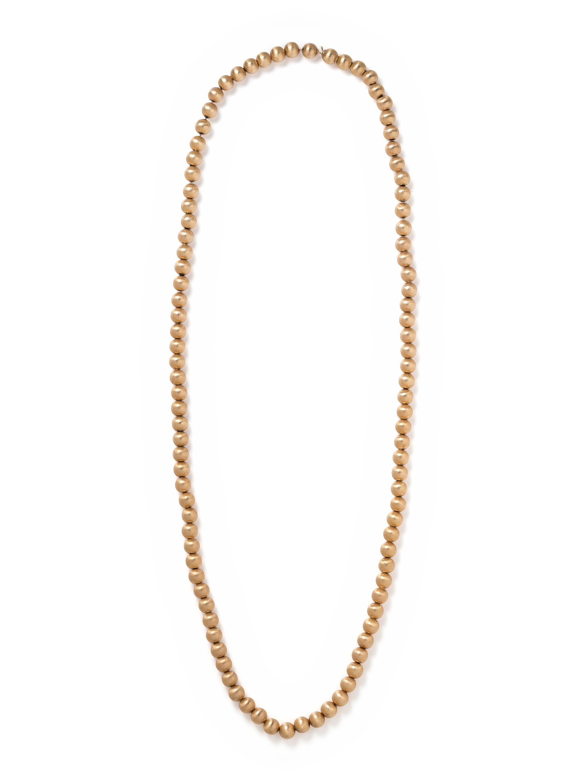 YELLOW GOLD BEAD NECKLACE