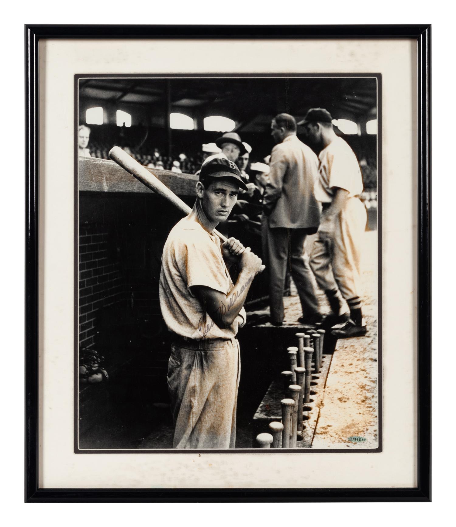 A Ted Williams Signed Autograph Photo Formerly Displayed at Mike Ditka’s Restaurant