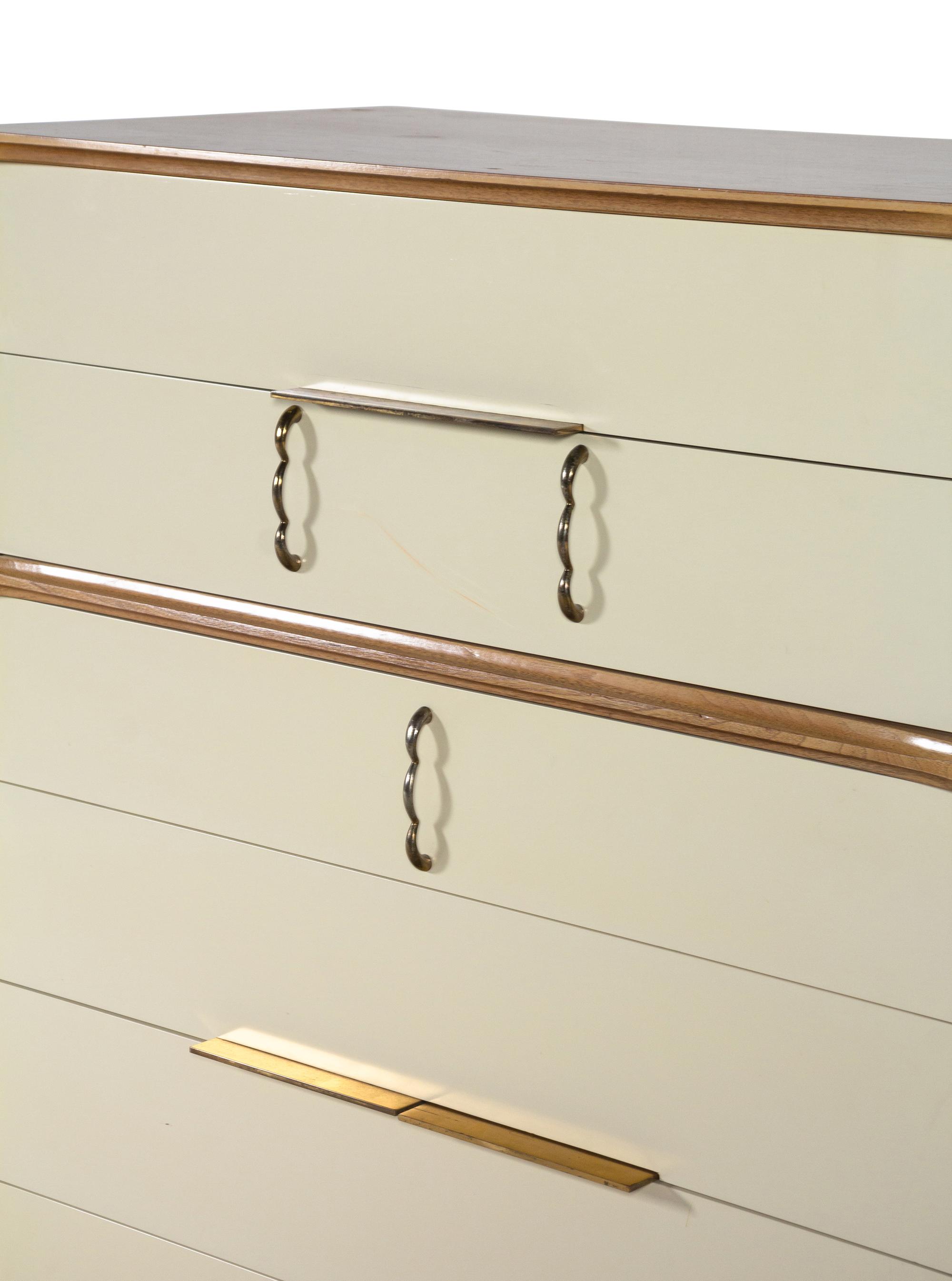 A Contemporary White Painted Birch Chest of Drawers