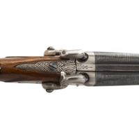 19th Century Belgian Percussion Double Barrel Pistol