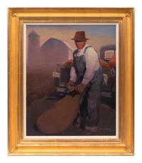 Gary Ernest Smith (American, b. 1942) — Loading Potatoes, 1983