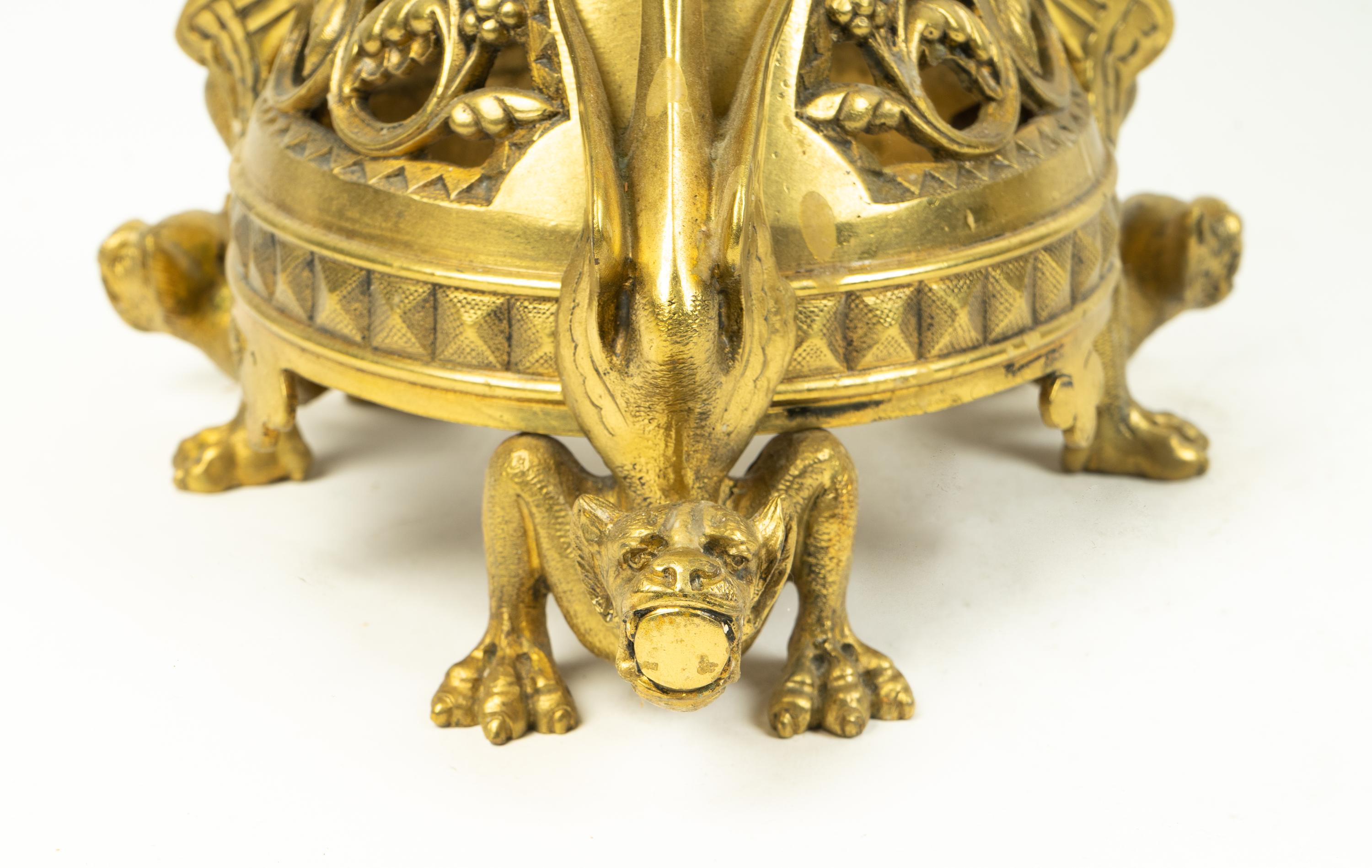 A Pair of Louis XVI Style Gilt Metal Eight-Light Candelabrum — 20TH CENTURY
