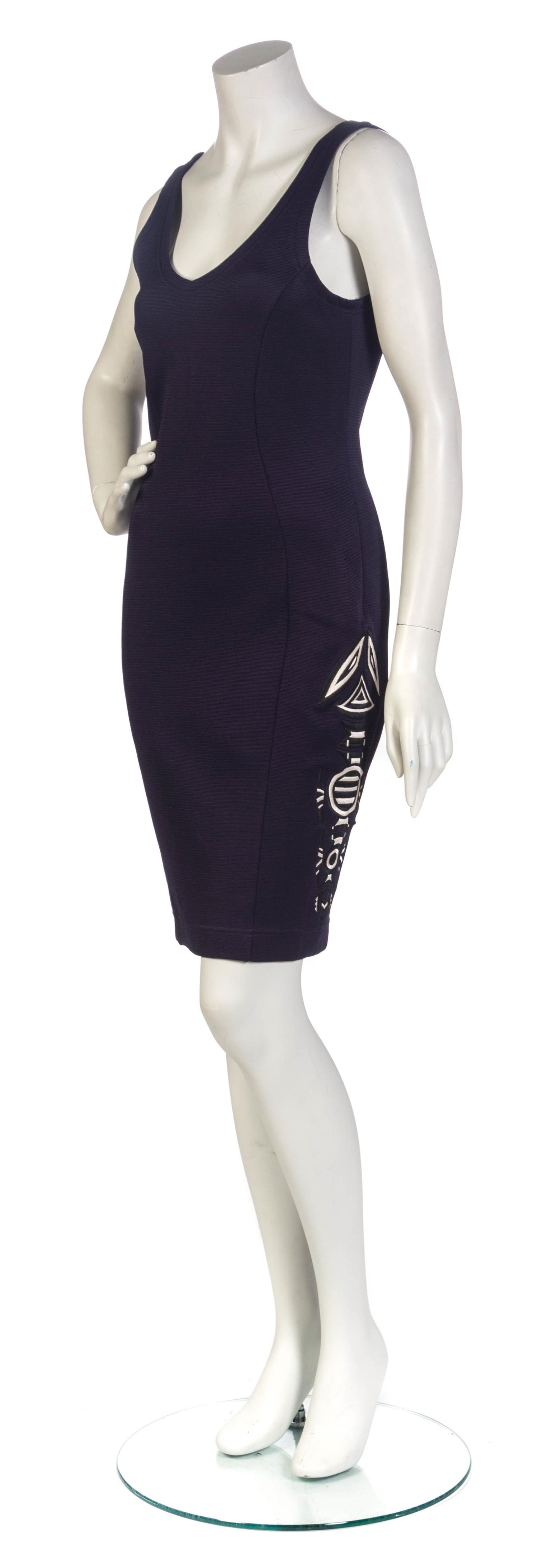 A Rifat Ozbek Purple Knit Dress, Size 6.