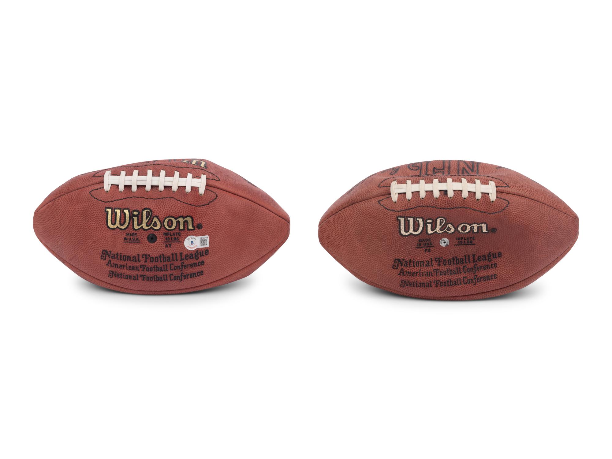 A Group of Dan Marino and Don Shula Miami Dolphins Signed Autograph Wilson NFL Footballs (Beckett Authentication Services BAS Certified),