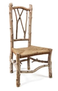 A Twig and Rush Seat Child's Chair Height 28 inches. — 20TH CENTURY