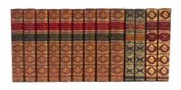 (BINDINGS) A group of 13 vols. with gilt-tooled spines.