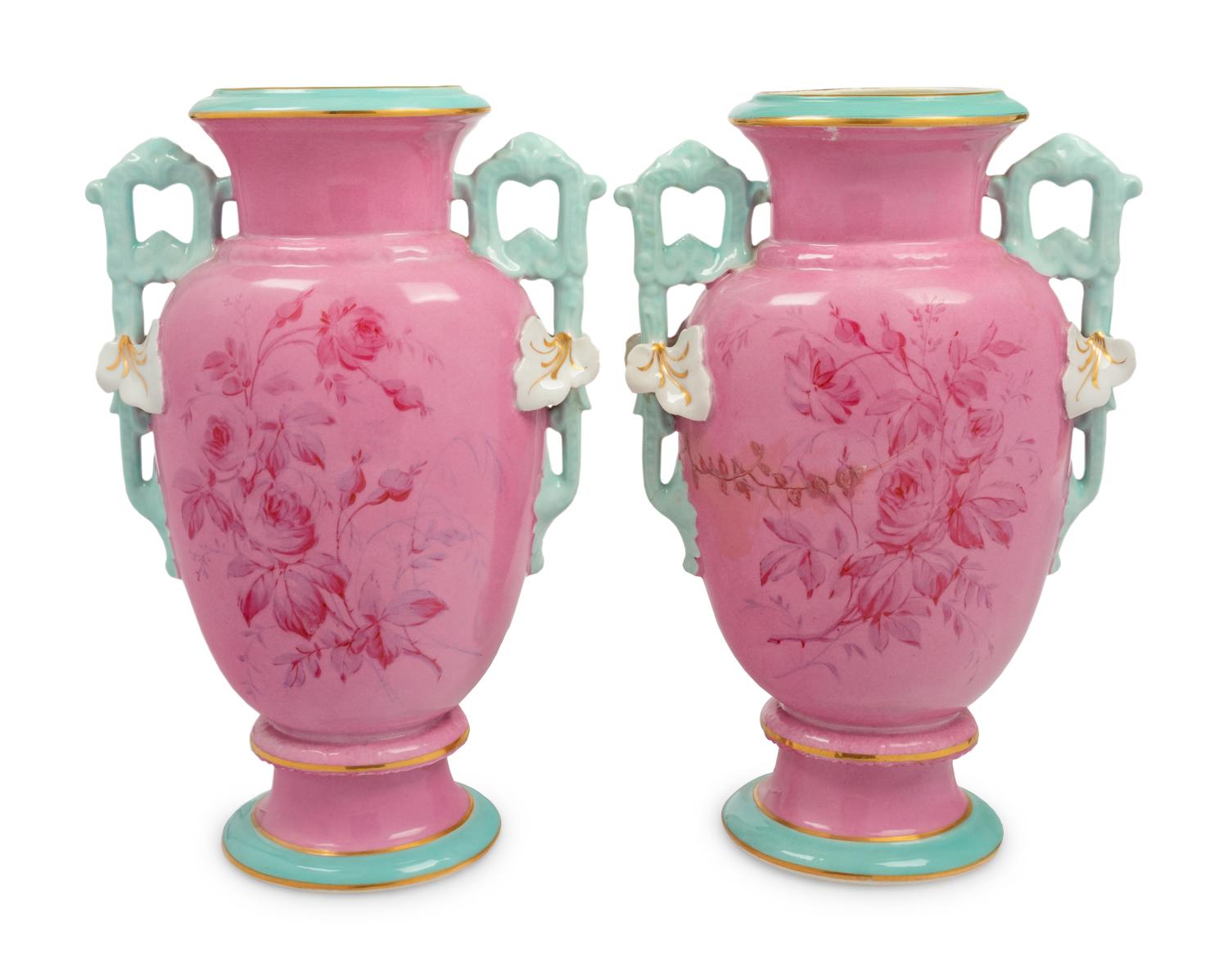 A Pair of Paris Porcelain Vases