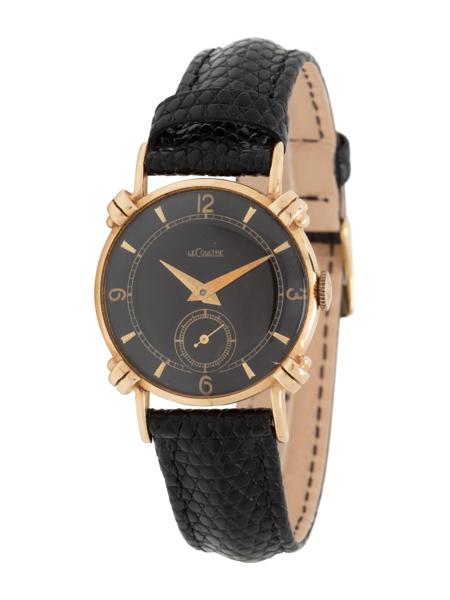 LeCOULTRE, VINTAGE, 14K YELLOW GOLD WRISTWATCH