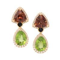 MARINA B., PERIDOT, TOURMALINE, AND DIAMOND 'ABUNDANTIA' EARRINGS