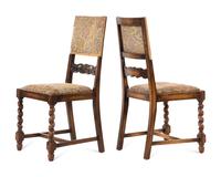 A Set of Six Renaissance Revival Oak Side Chairs