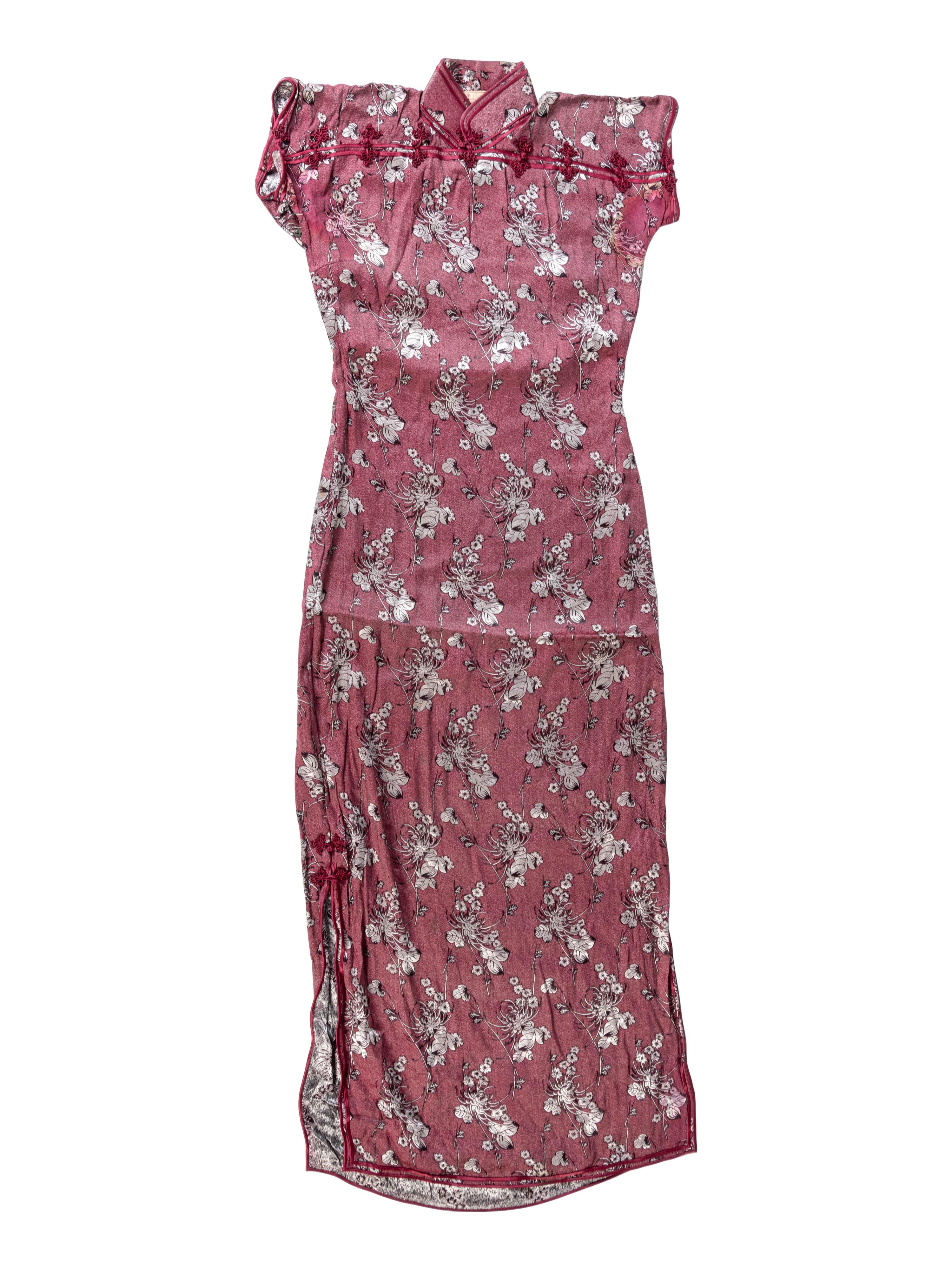 Three Chinese Silk Lady's Cheongsams, Qipao