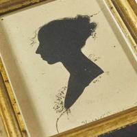 A group of five silhouettes of young ladies and gentleman Joseph Wood (1778-1830) and others, 19th century