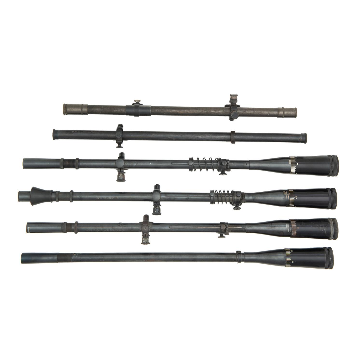 Lot of 6 Vintage Target Scopes Including: Lyman Super Targetspot and J. Stevens