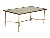 A Gilt Metal Faux Bamboo Cocktail Table