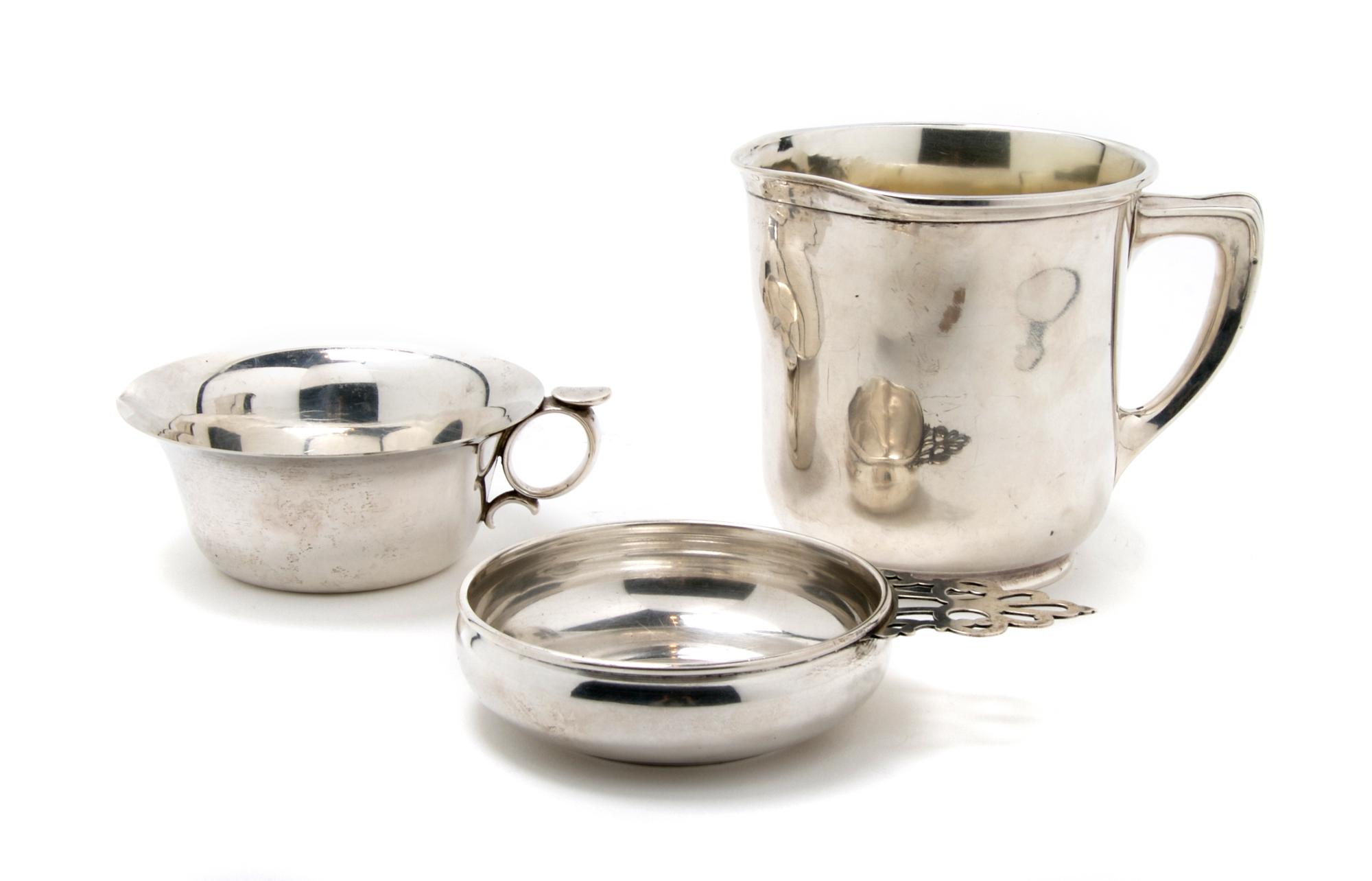 A Collection of American Sterling Silver Vessels, Gorham, Height of tallest 5 inches.