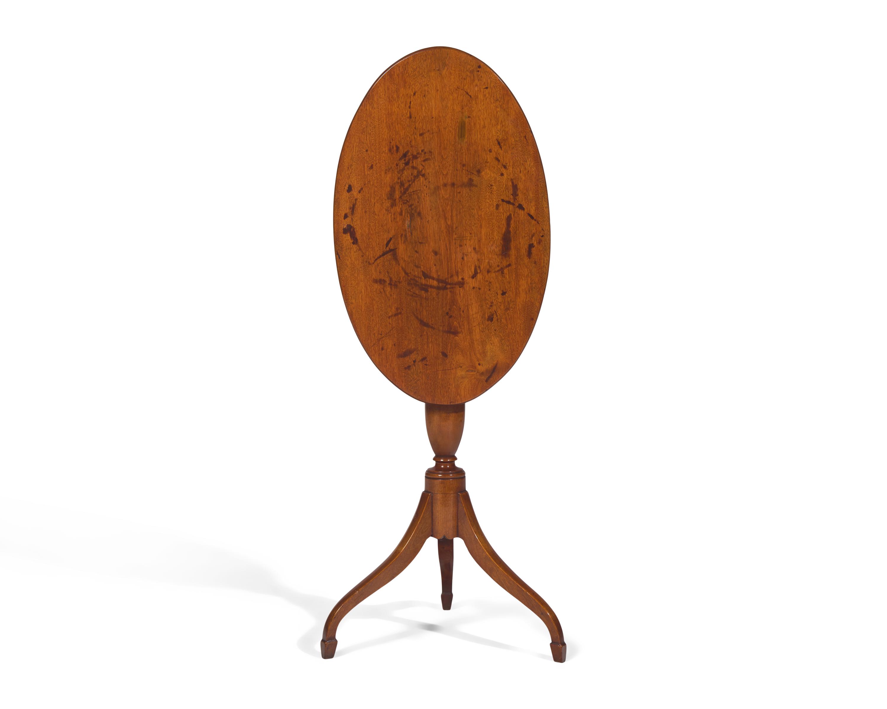 A Federal Cherry Tilt-Top Candlestand