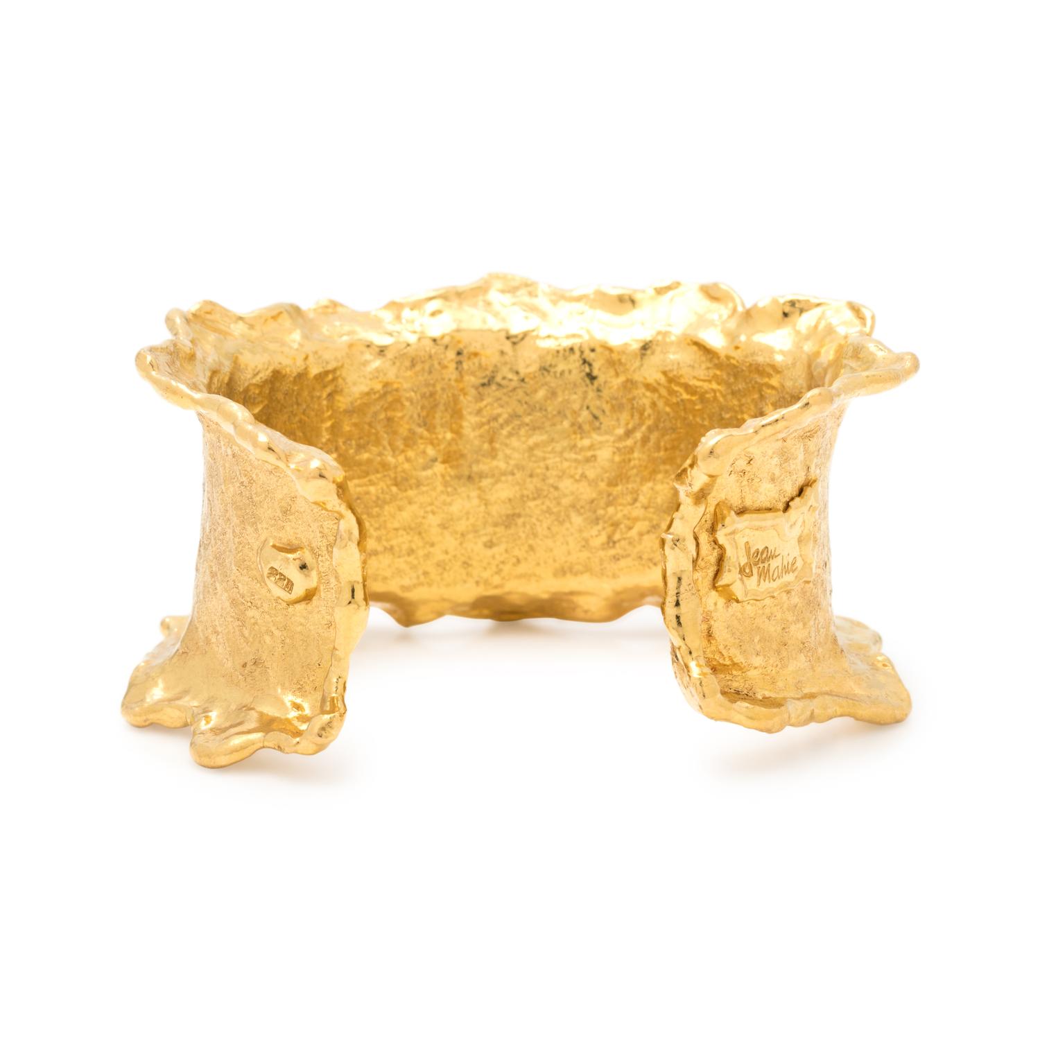 JEAN MAHIE, YELLOW GOLD CUFF BRACELET