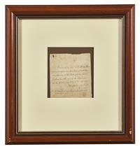 [Americana] Burr, Aaron. Autograph Note, signed