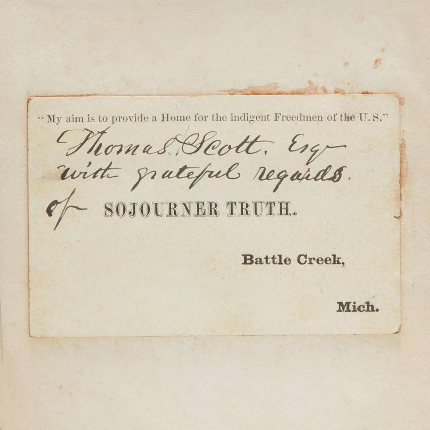 [African-Americana] Truth, Sojourner Narrative of Sojourner Truth...Labors and Correspondence, Drawn from Her "Book of Life."