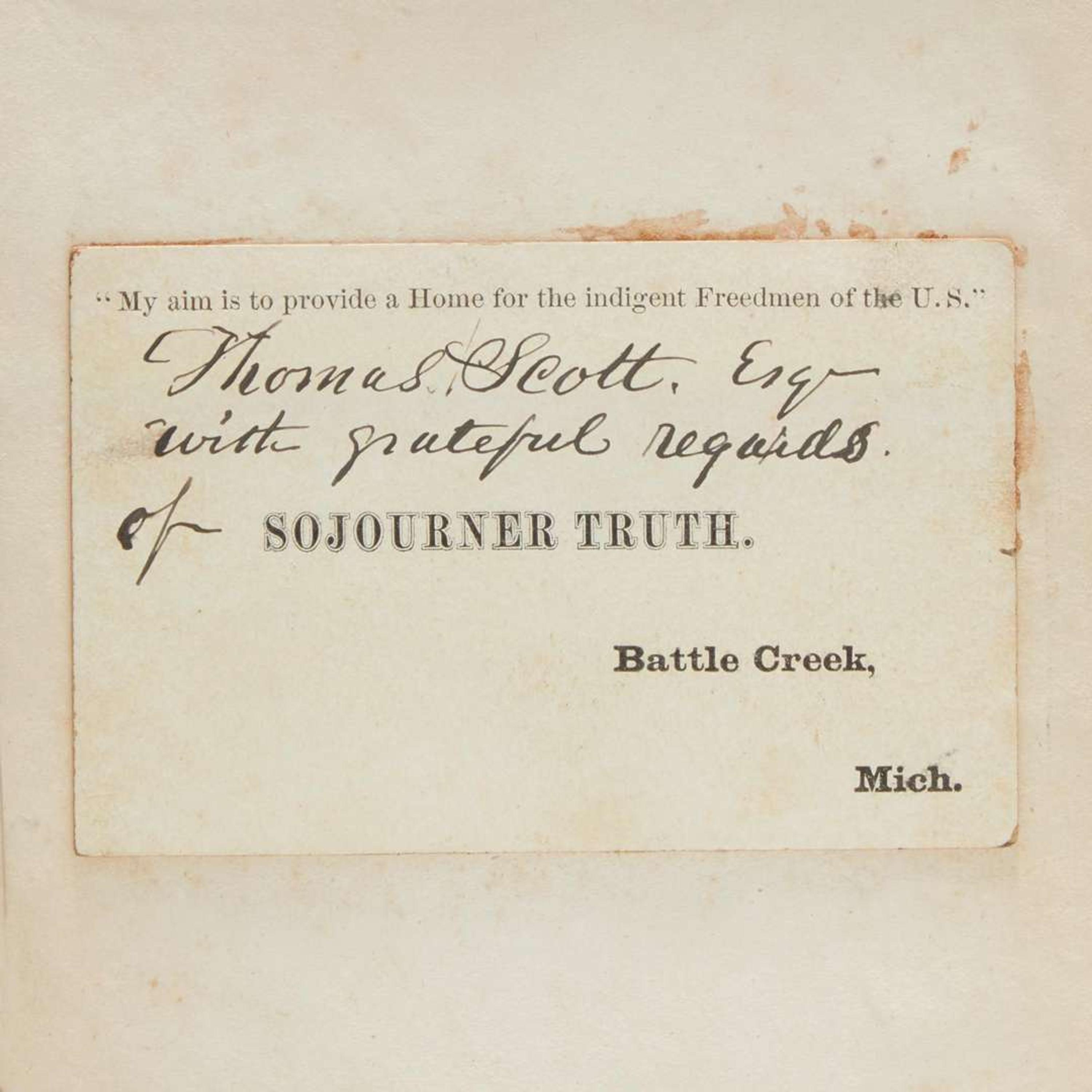 [African-Americana] Truth, Sojourner Narrative of Sojourner Truth...Labors and Correspondence, Drawn from Her "Book of Life."