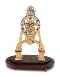 An English Brass Skeleton Clock