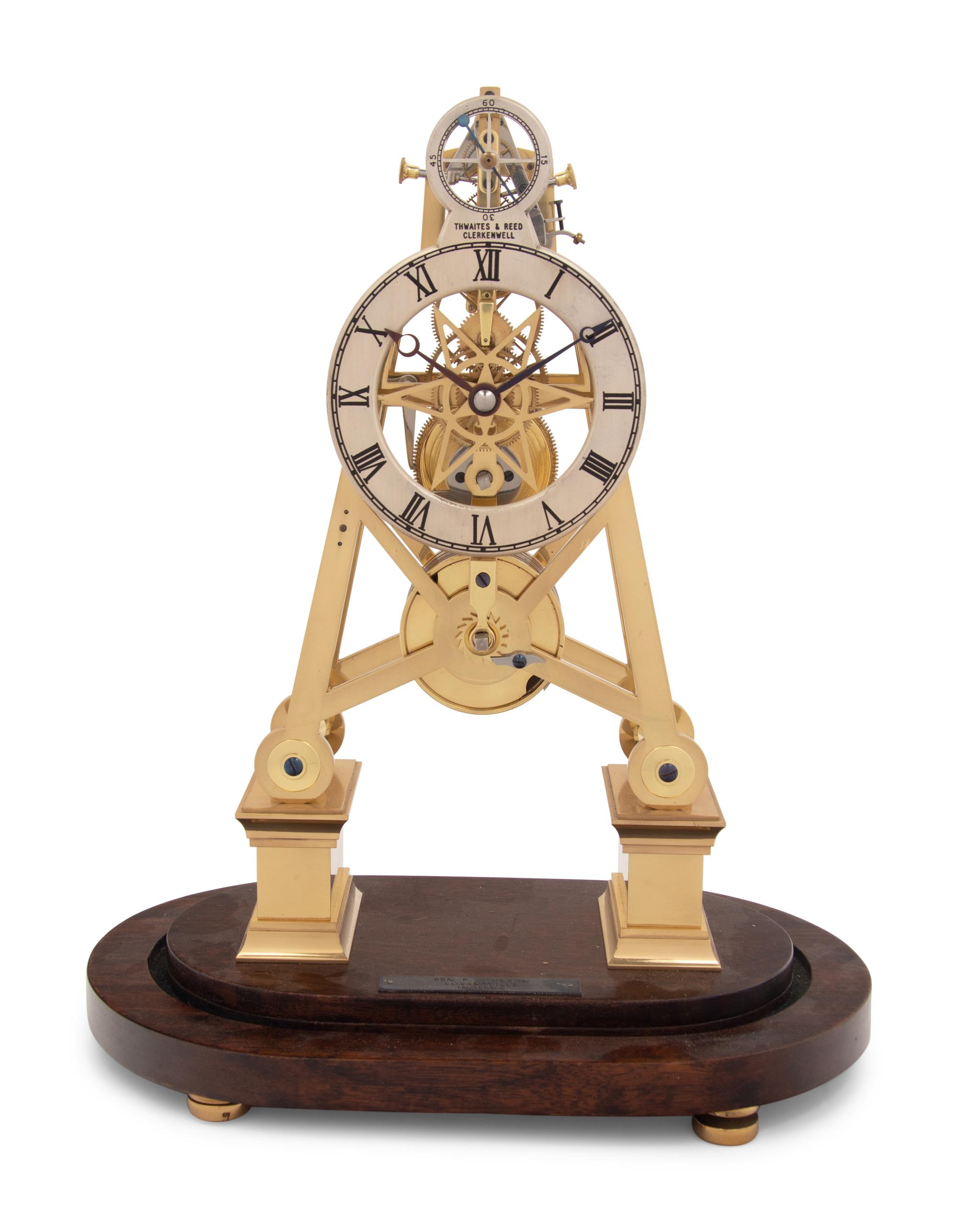 An English Brass Skeleton Clock