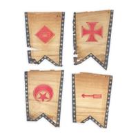 [CIVIL WAR]. A group of 21 Grand Army of the Republic Civil War Army Corps badge flags, 1870s to 1890s.