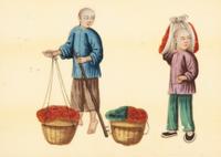 Three Chinese Pith Paintings of Occupations